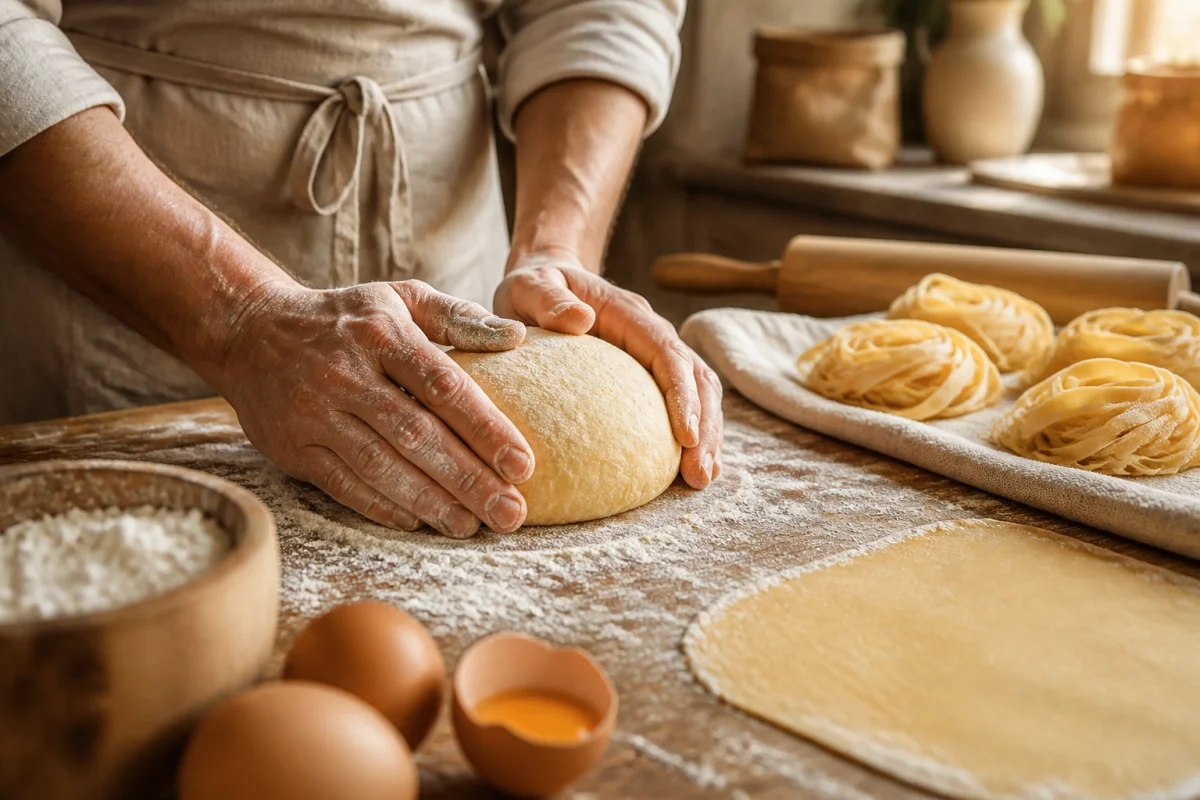 La fabrication traditionnelle des pâtes fraîches